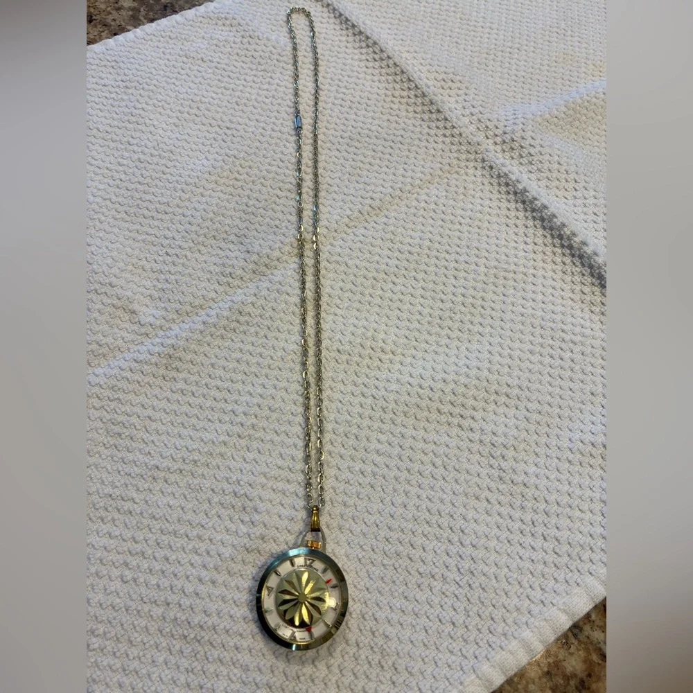 Gold Watch Pendant Necklace - Picture 2 of 4